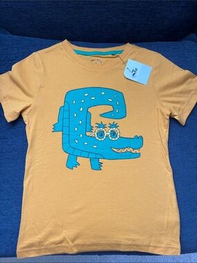 🍎5/$20  Kids Mustard Yellow Crocodile Graphic Tee